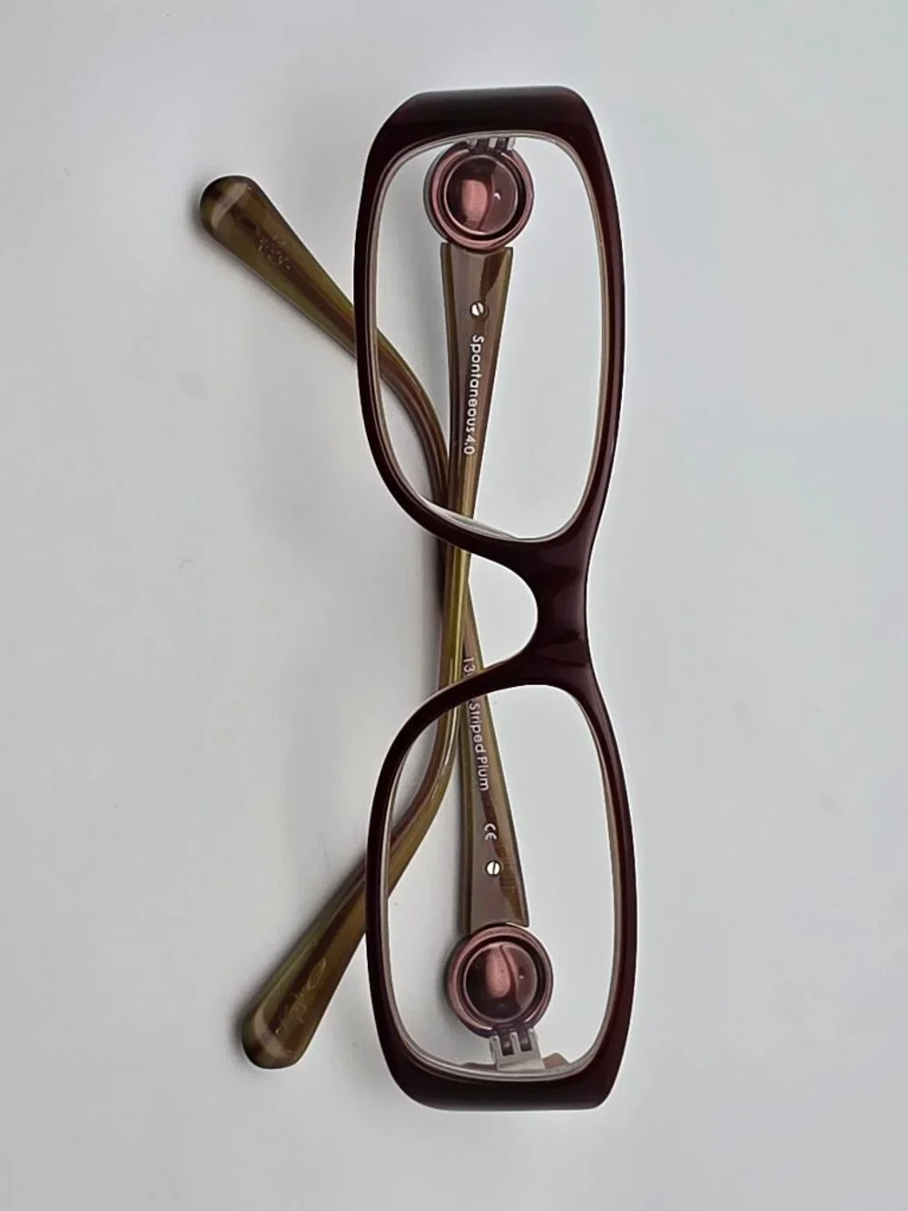 Oakley 22-090 Spontaneous 4.0 Striped Plum Polished Brown Eyeglasses Frame 51mm